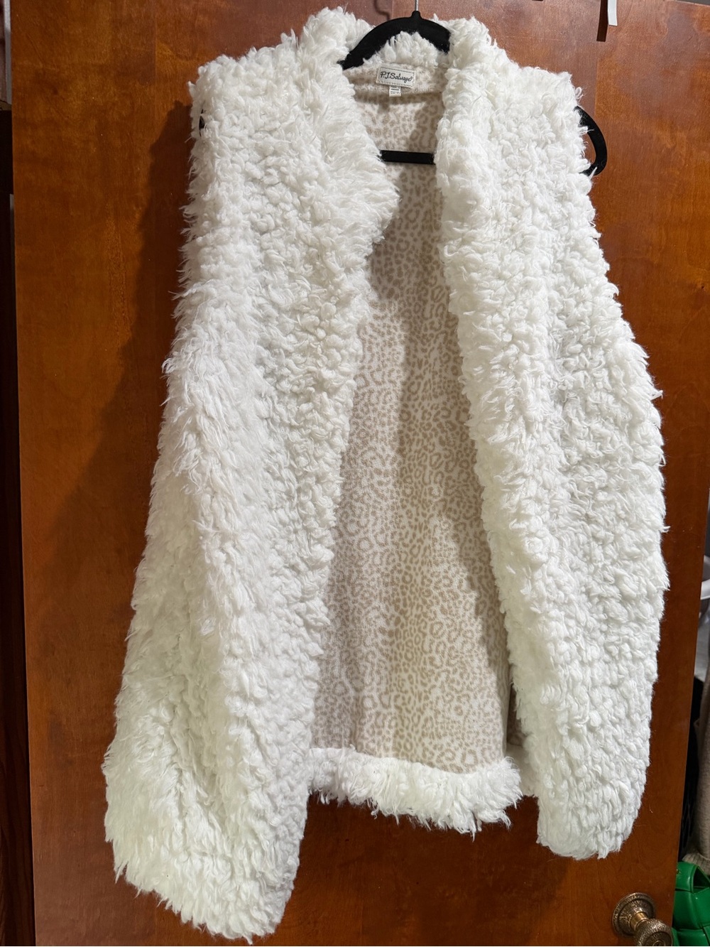PJ Salvage Cream Faux Shearling Teddy Vest